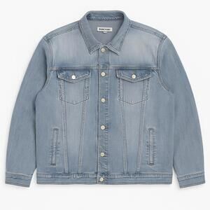 Blind Trust Denim Jacket – Washed Blue Oversized 5XL